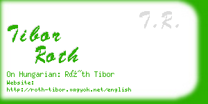 tibor roth business card